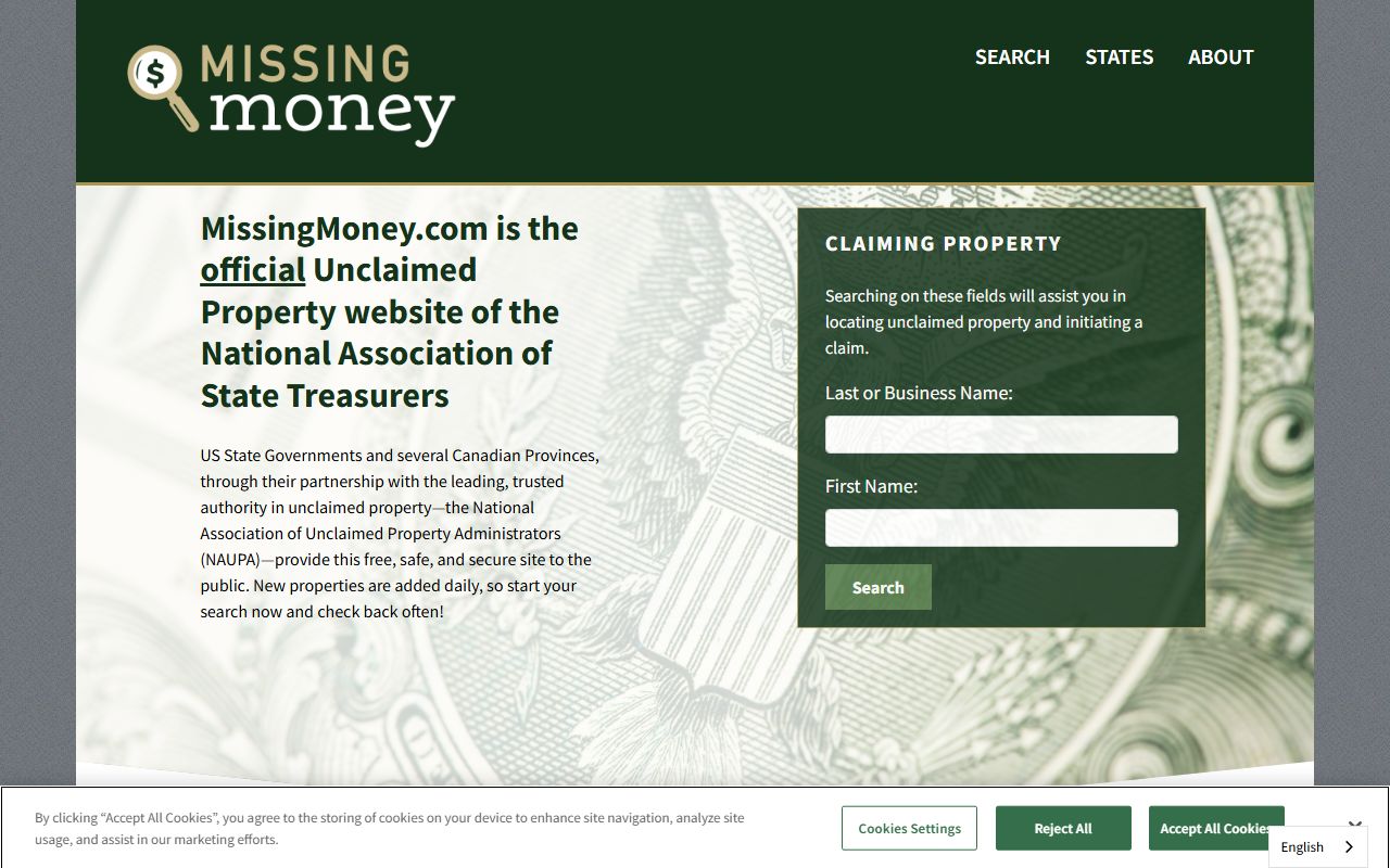MissingMoney.com national unclaimed property search for Carrollton Texas residents