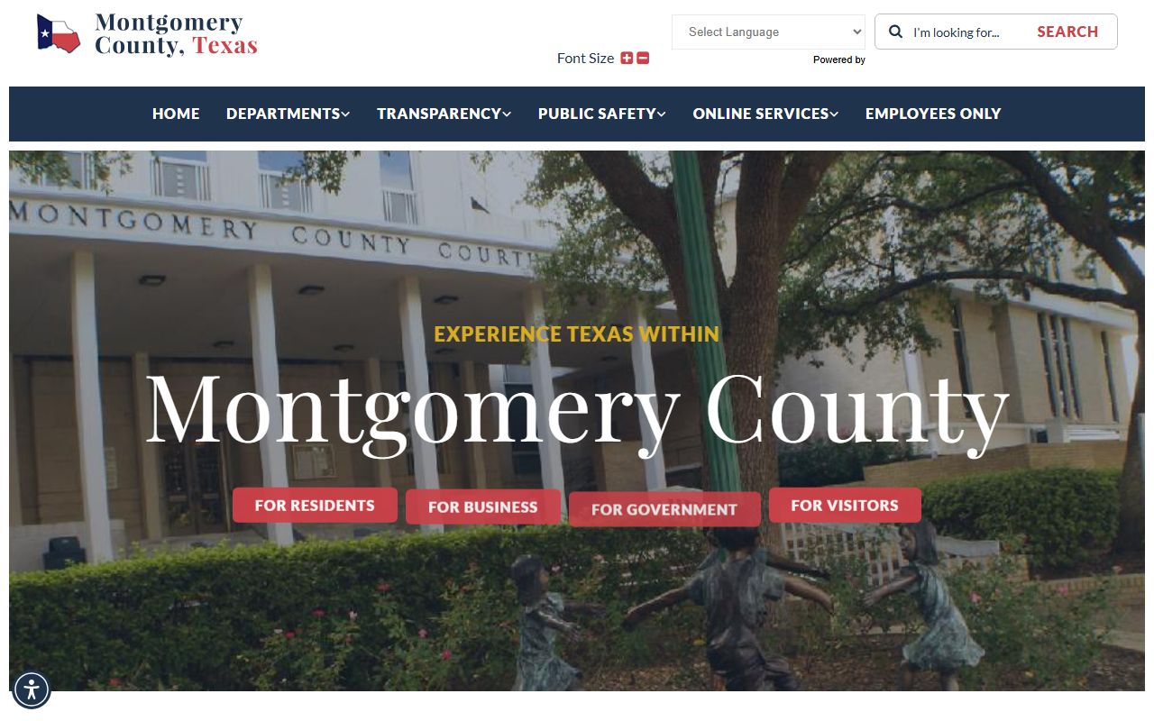 Montgomery County official website for Conroe unclaimed money and property records