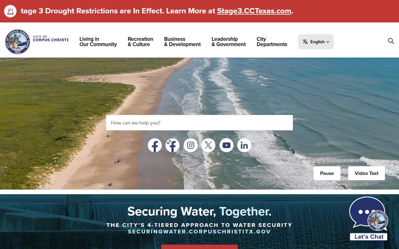 City of Corpus Christi official page for Finance Department and unclaimed money