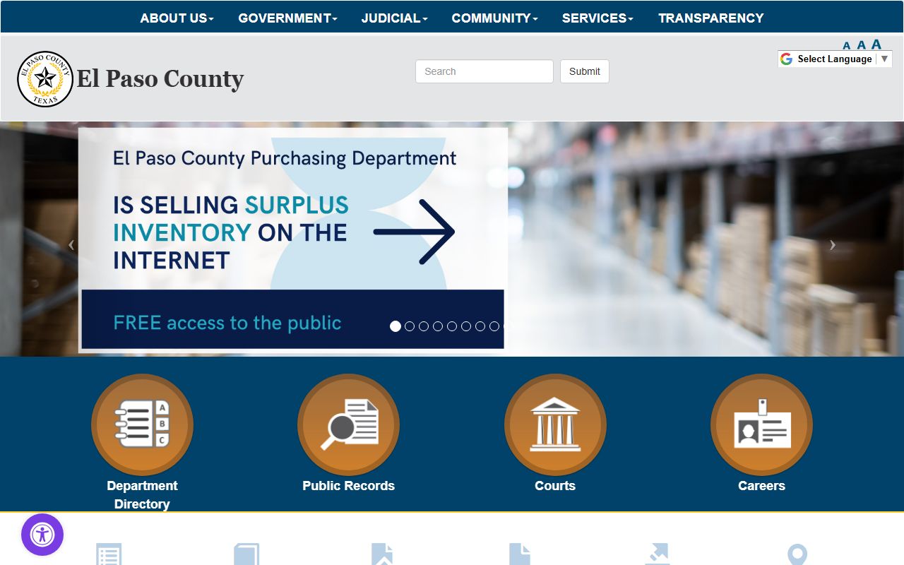 El Paso County official page for local unclaimed money resources