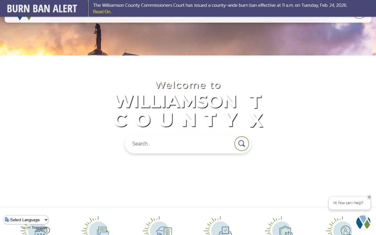 Williamson County official website for Georgetown unclaimed money and property records