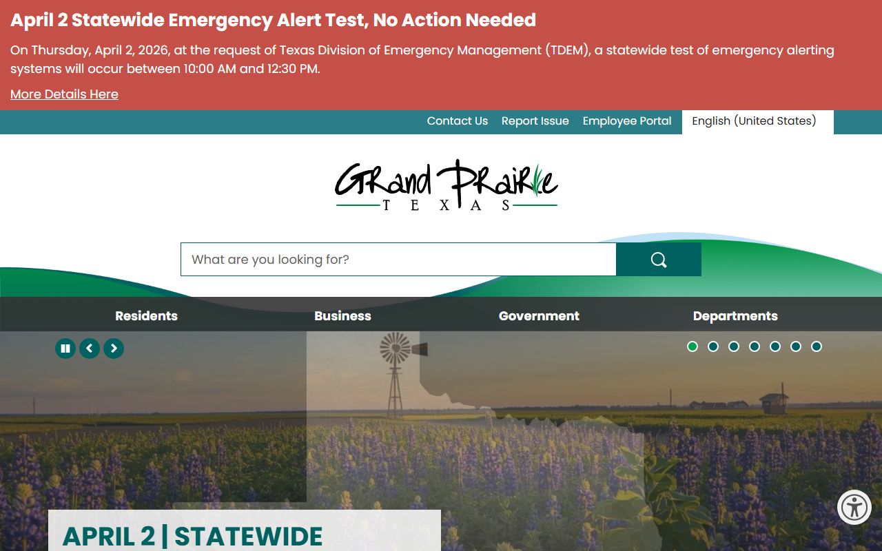 City of Grand Prairie official website for unclaimed money and local financial resources