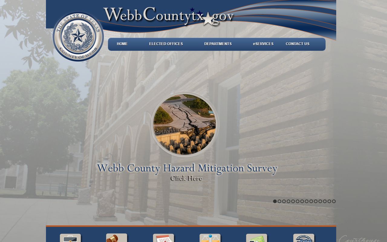 Webb County official website for Laredo unclaimed money resources and county records