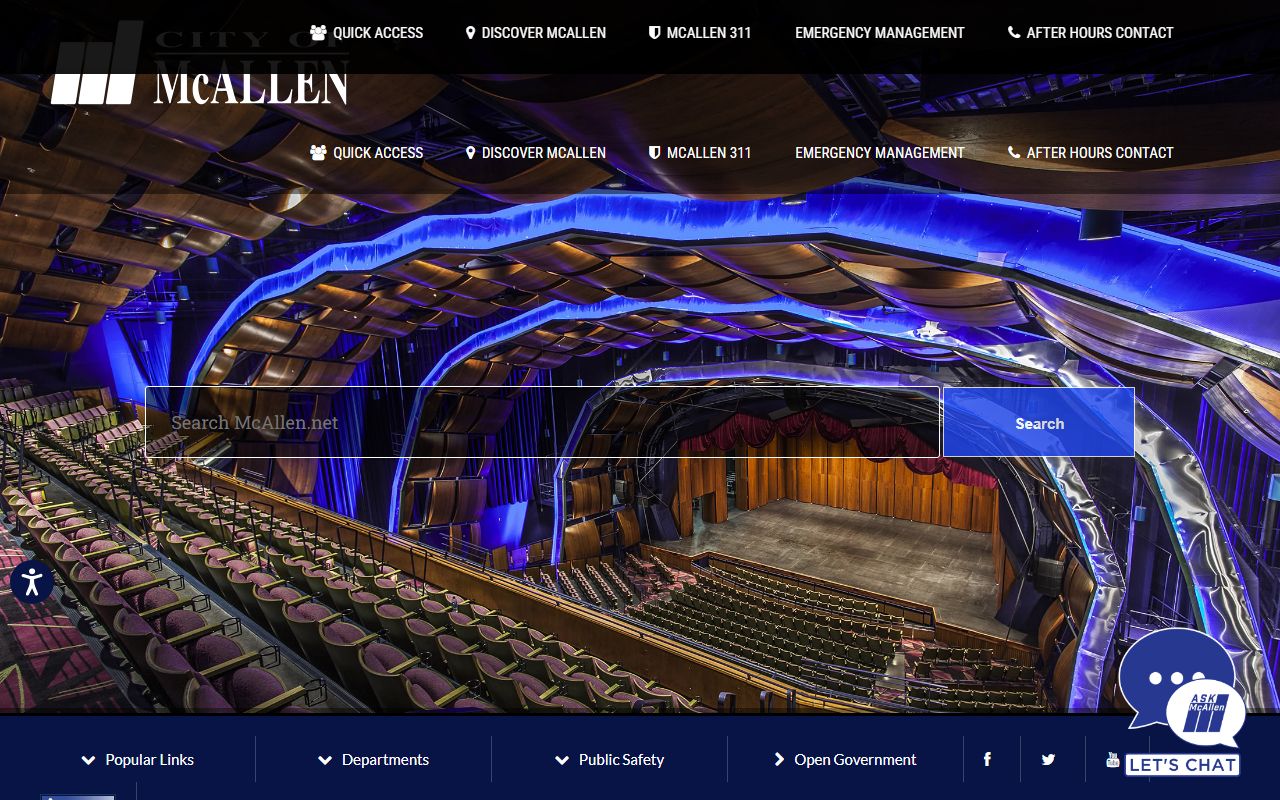 City of McAllen official website for local resources and unclaimed money information