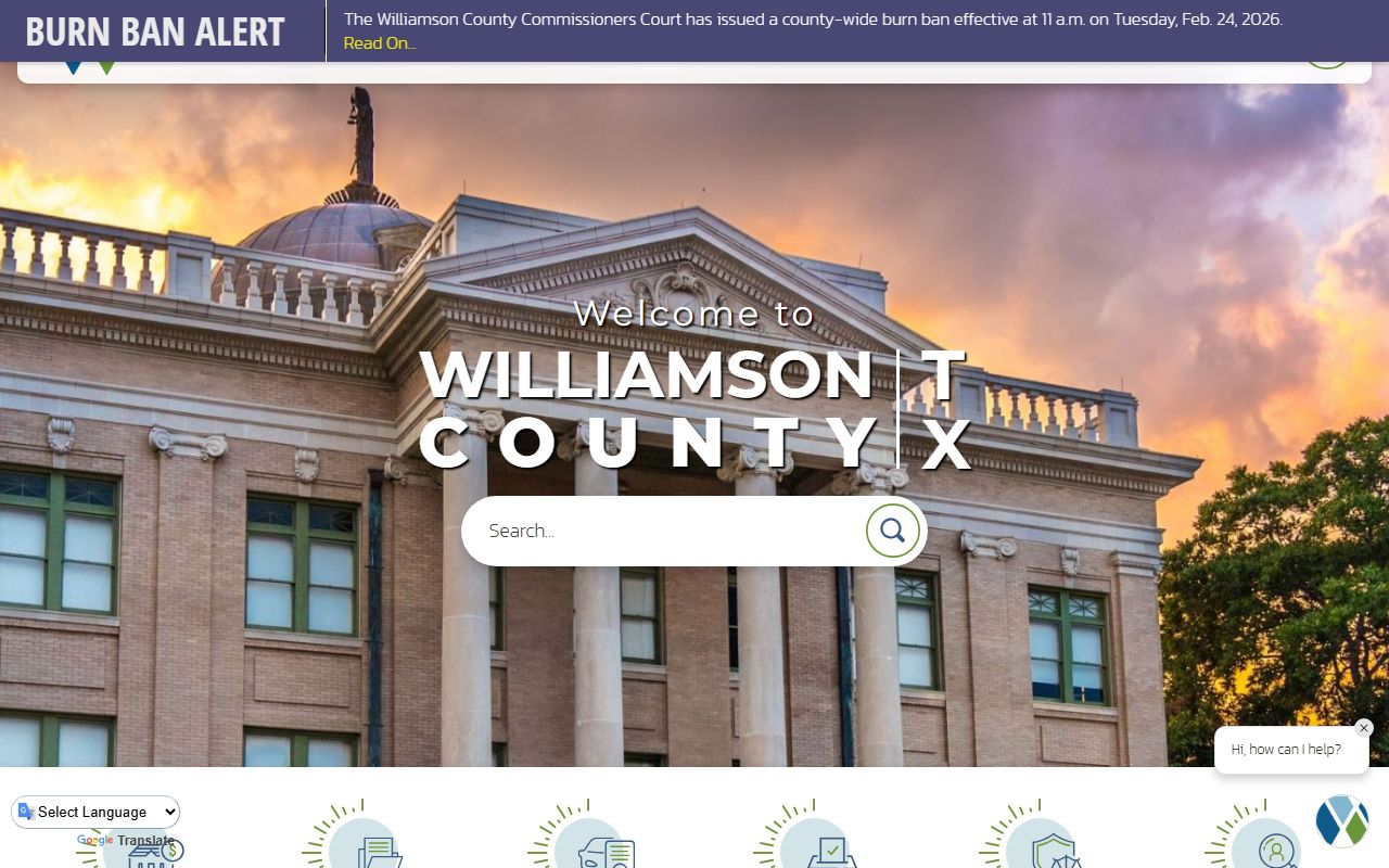Williamson County official website for Round Rock area county records and unclaimed property resources