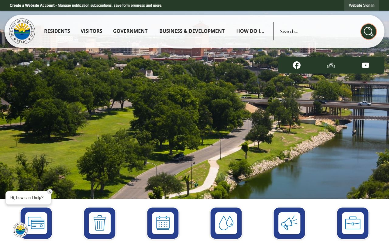 City of San Angelo official website for unclaimed money resources and finance information