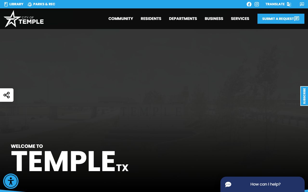 City of Temple official website for unclaimed money resources and finance contacts