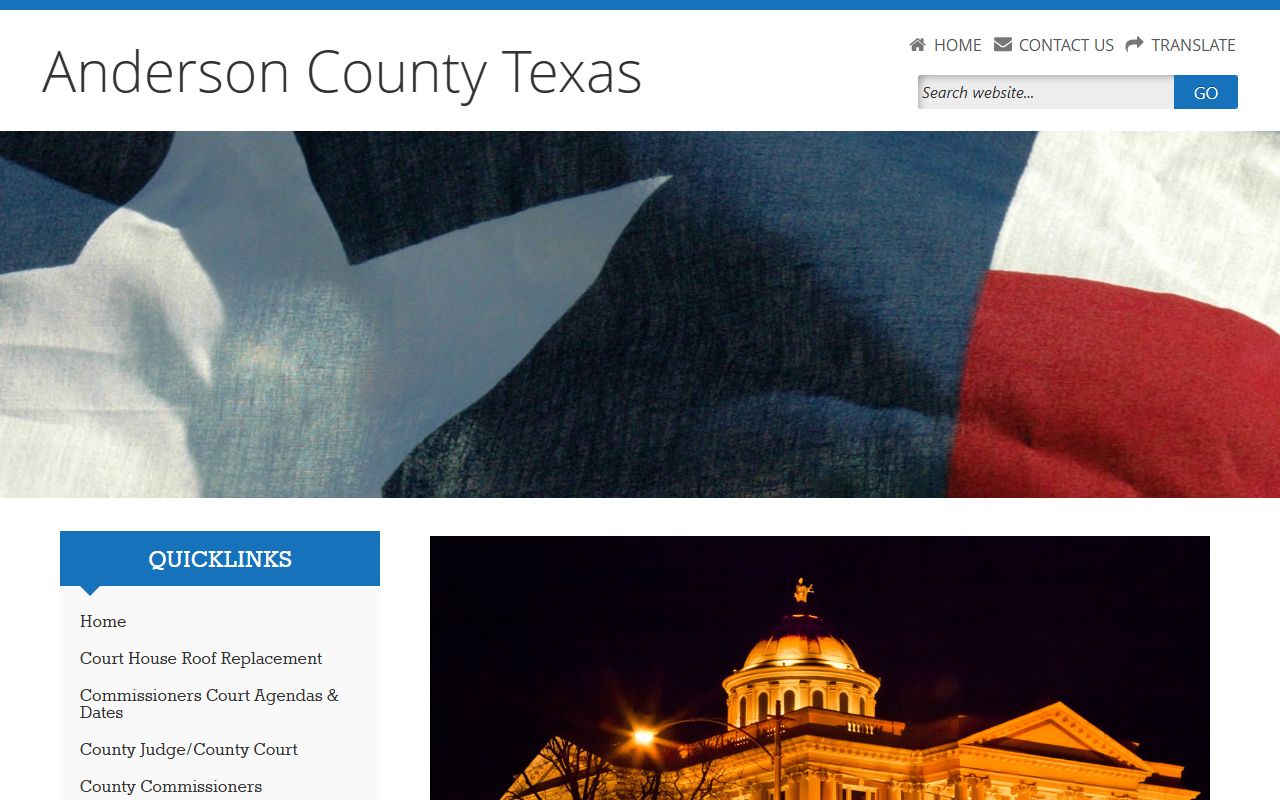 Anderson County official website for local records and unclaimed property resources