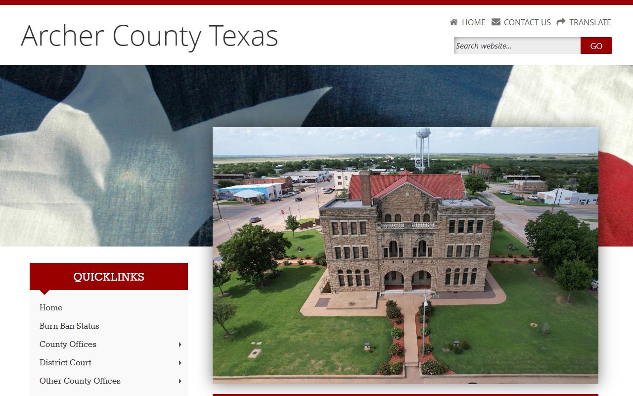 Archer County official website with local records and unclaimed property contacts