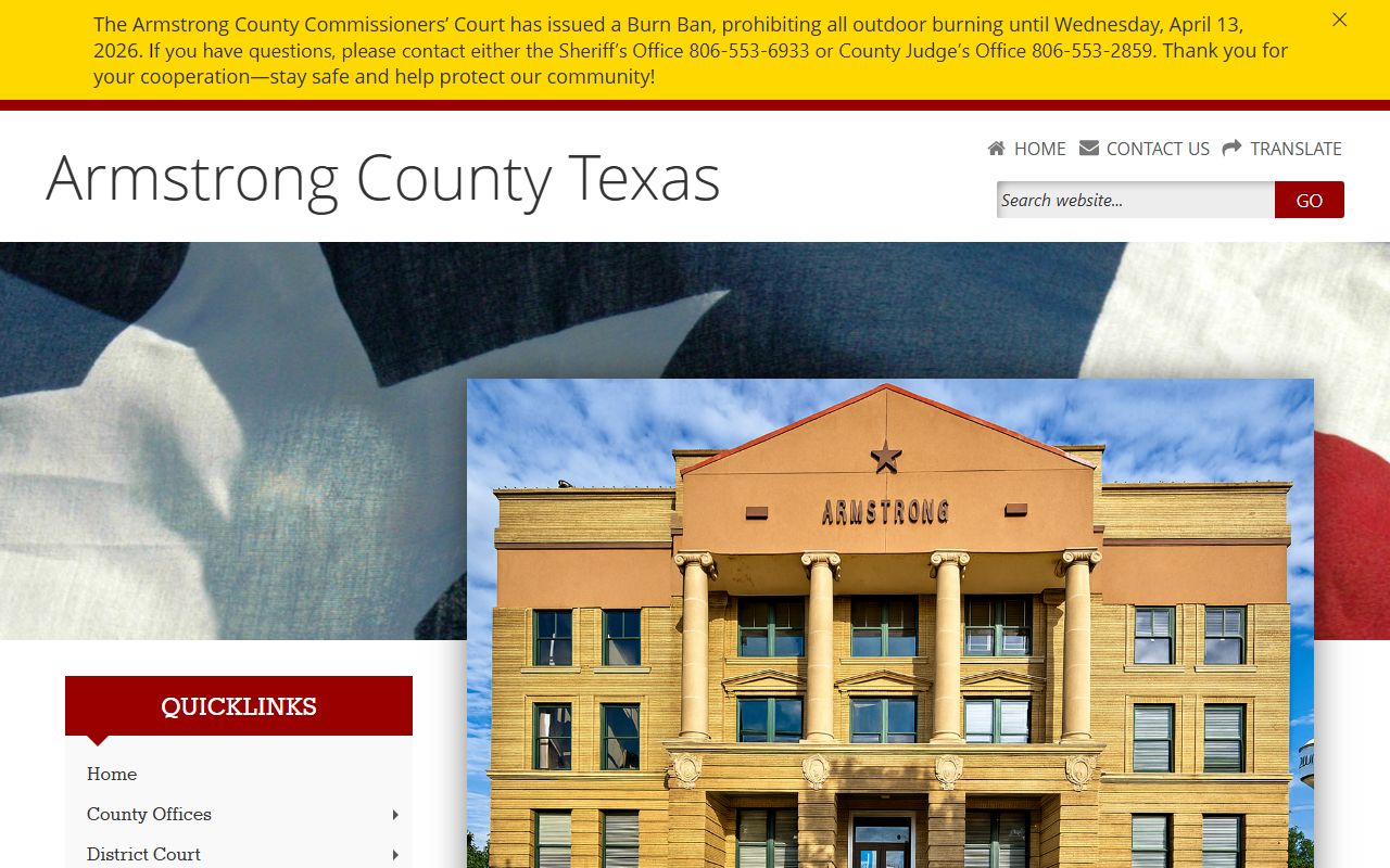 Armstrong County official website for local records and unclaimed property contacts