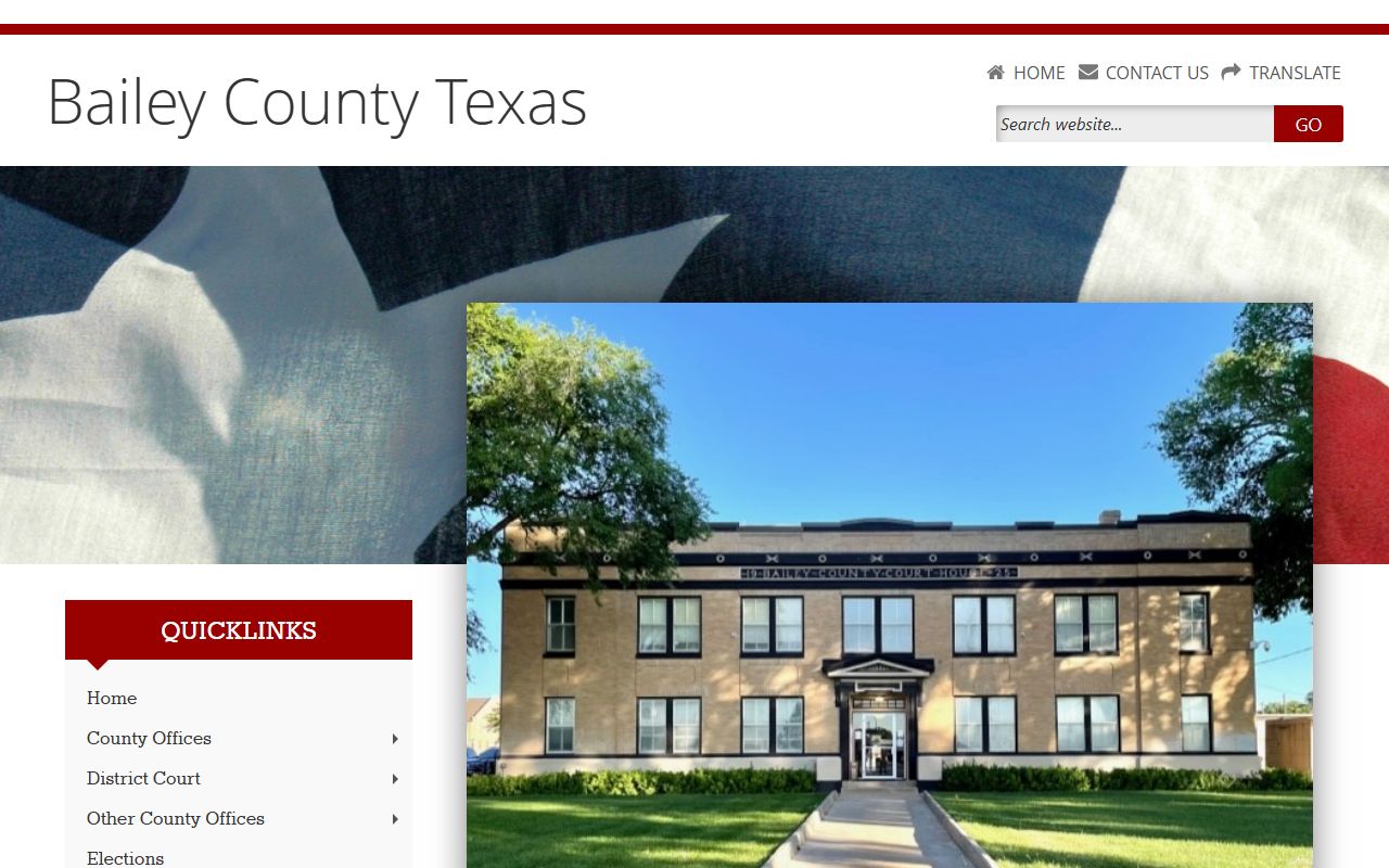 Bailey County official website with local records and unclaimed property contacts