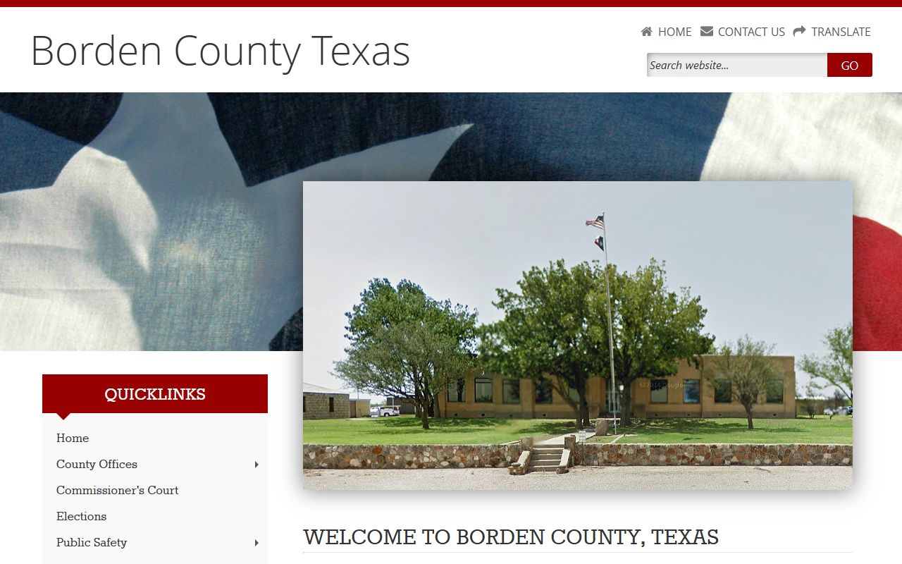 Borden County official website for local records and unclaimed property contacts