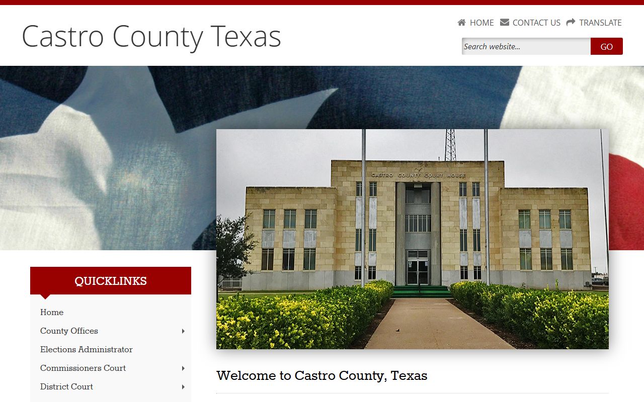 Castro County official website listing local office contacts