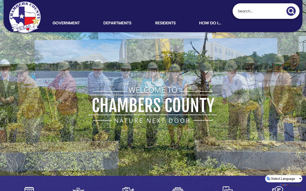 Chambers County official website with office contacts and resources