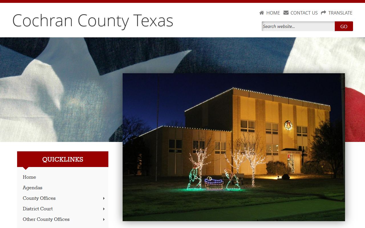 Cochran County official website with office contacts and resources