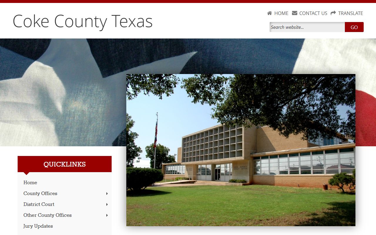 Coke County official website with office contacts and local resources