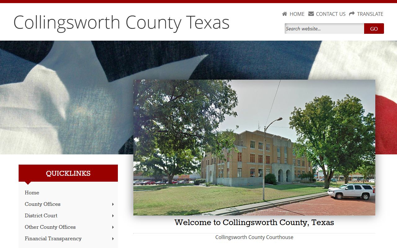 Collingsworth County official website with office contacts and local resources