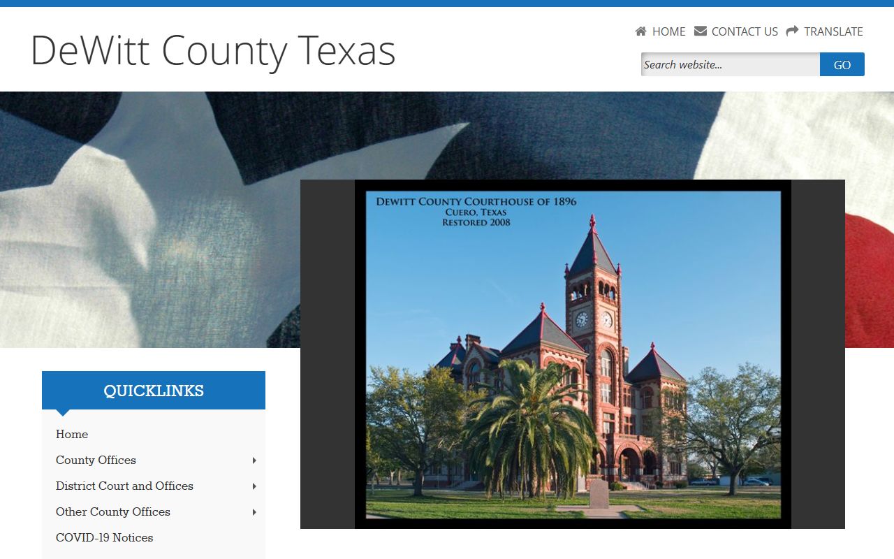 DeWitt County official website for local records and unclaimed property resources