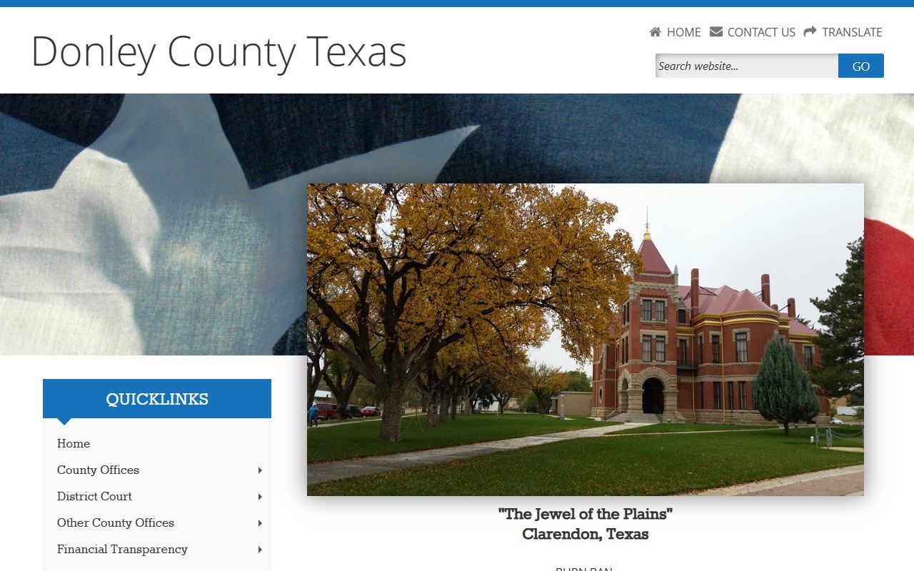 Donley County official website for local records and unclaimed property information