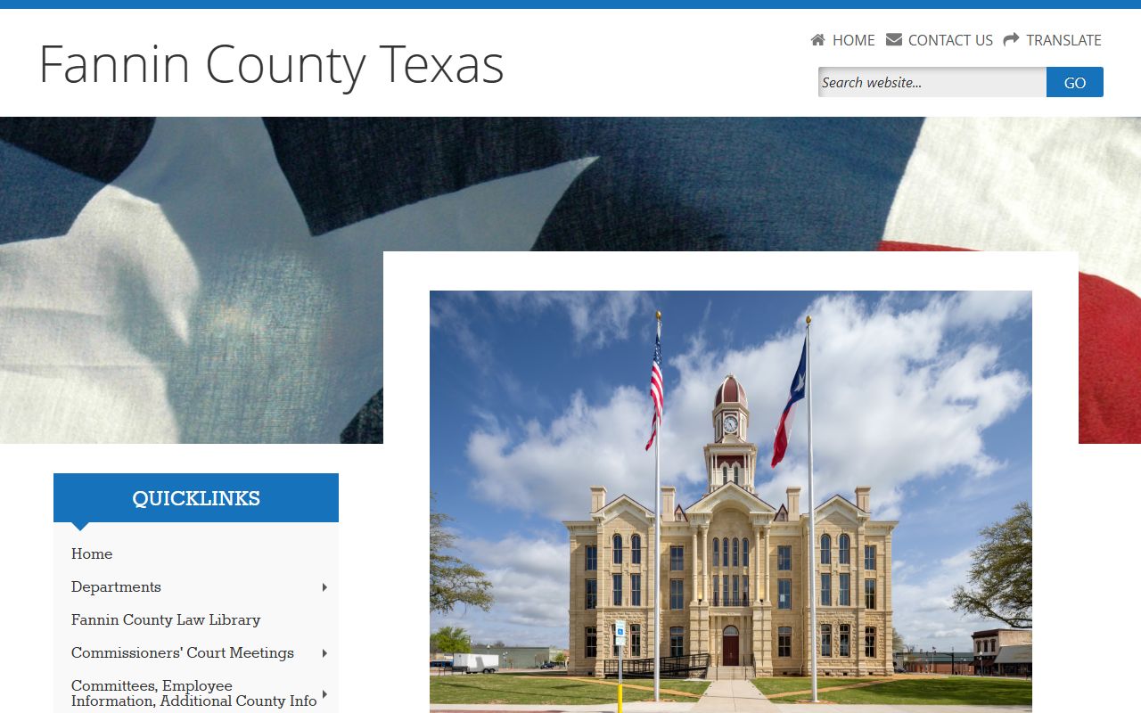 Fannin County official website for local records and unclaimed property resources