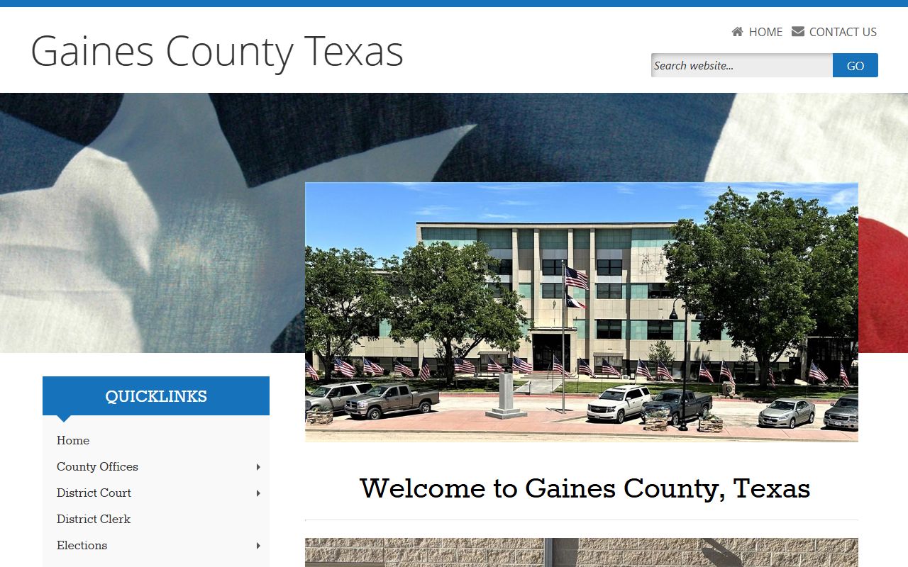 Gaines County official website for local records and unclaimed property resources