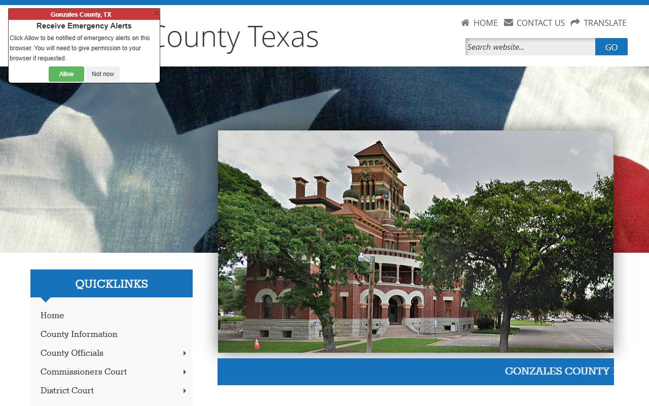 Gonzales County official website for local records and unclaimed property resources