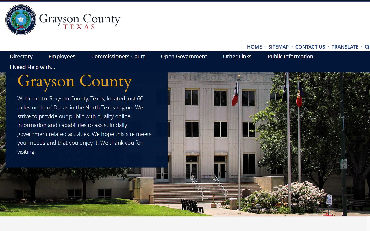 Grayson County official website for local records and unclaimed property resources