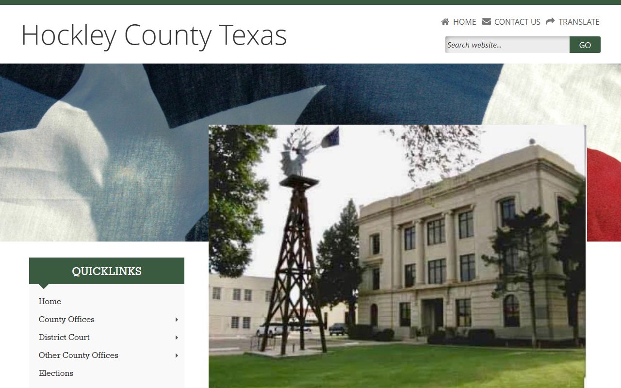 Hockley County official website for county offices, records, and local government contacts