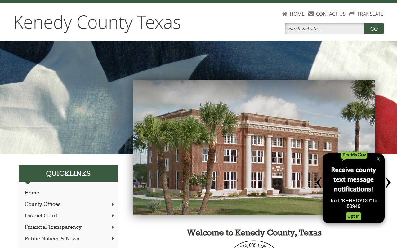 Kenedy County official website for local records and unclaimed property resources