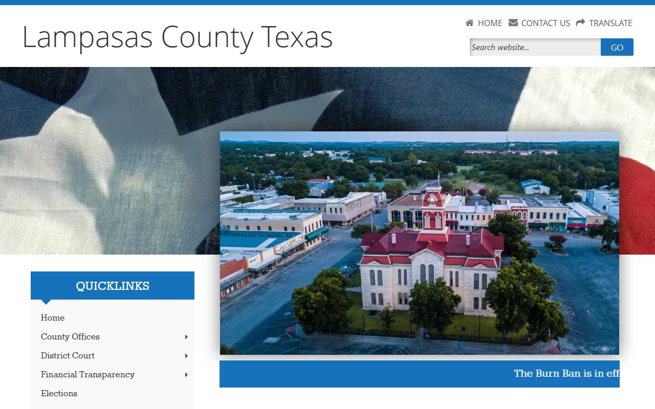 Lampasas County official website for local records and unclaimed property resources