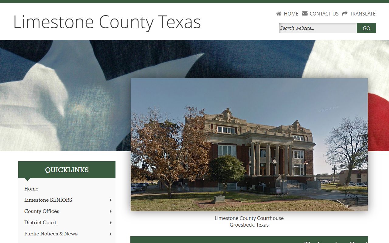 Limestone County official website for local records and unclaimed property resources