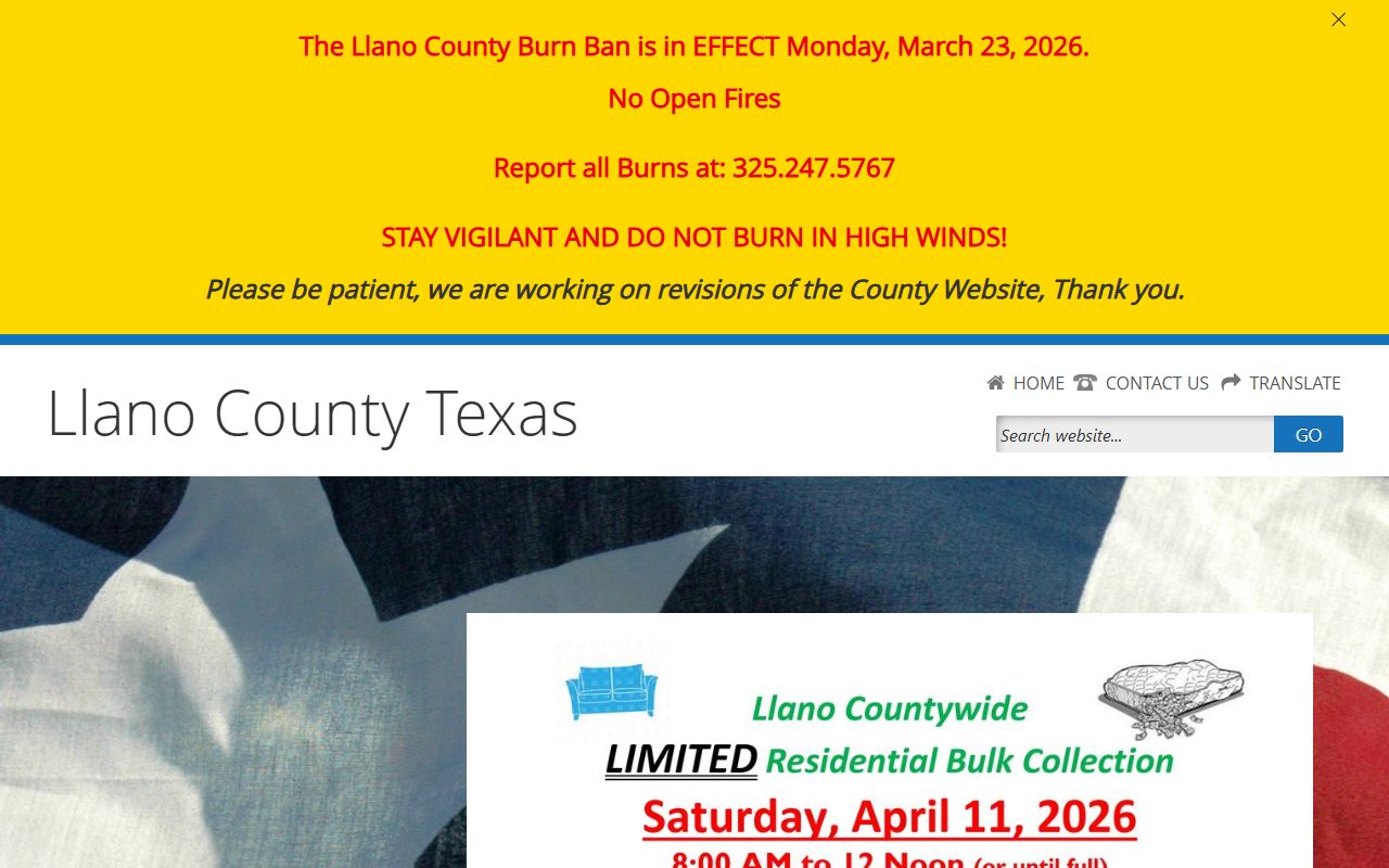 Llano County official website for local records and unclaimed property resources