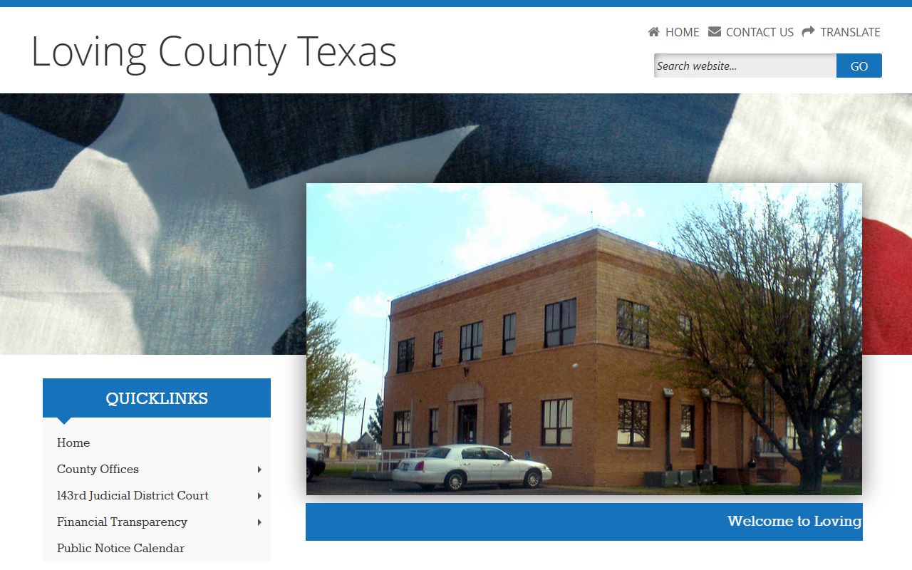 Loving County official website for local records and unclaimed property resources