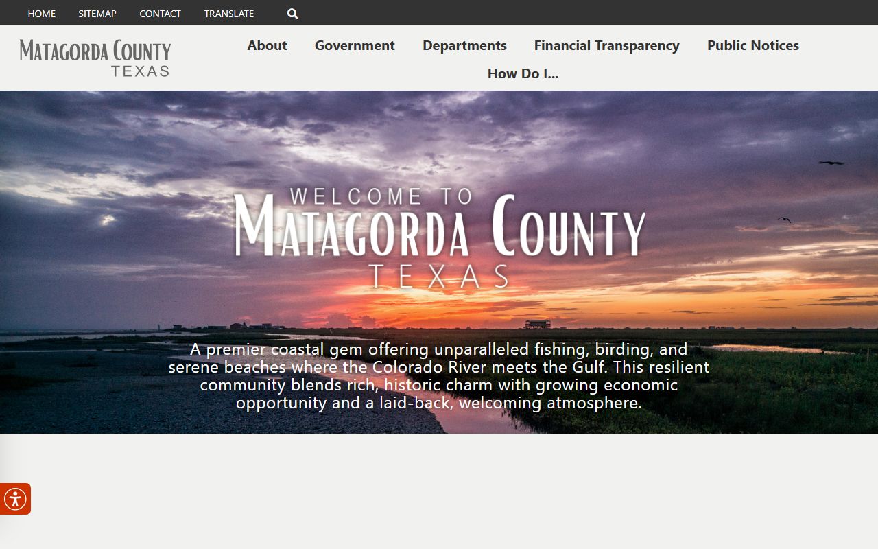Matagorda County official website for local records and unclaimed property resources