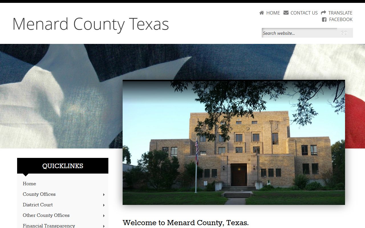 Menard County official website for local records and unclaimed property resources