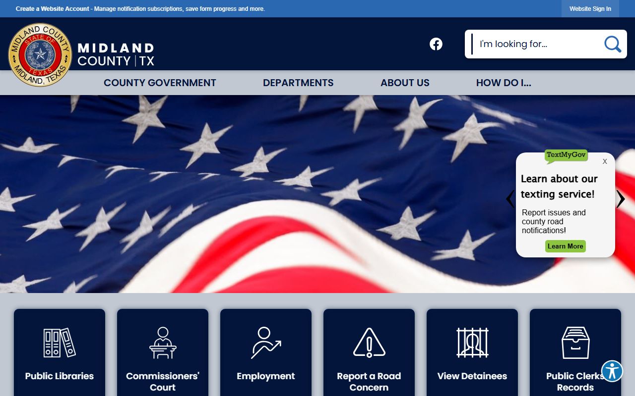 Midland County official website for local records and unclaimed property resources