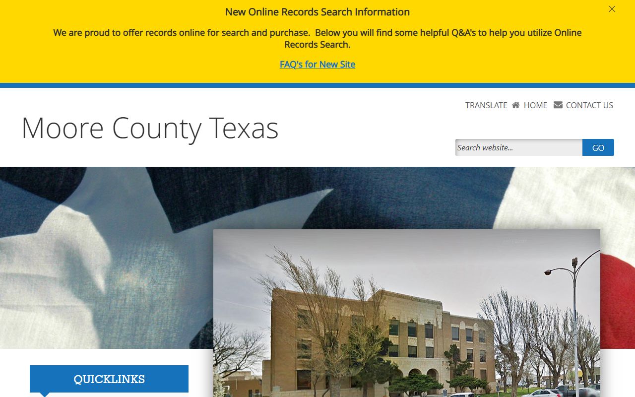 Moore County official website for local records and unclaimed property resources