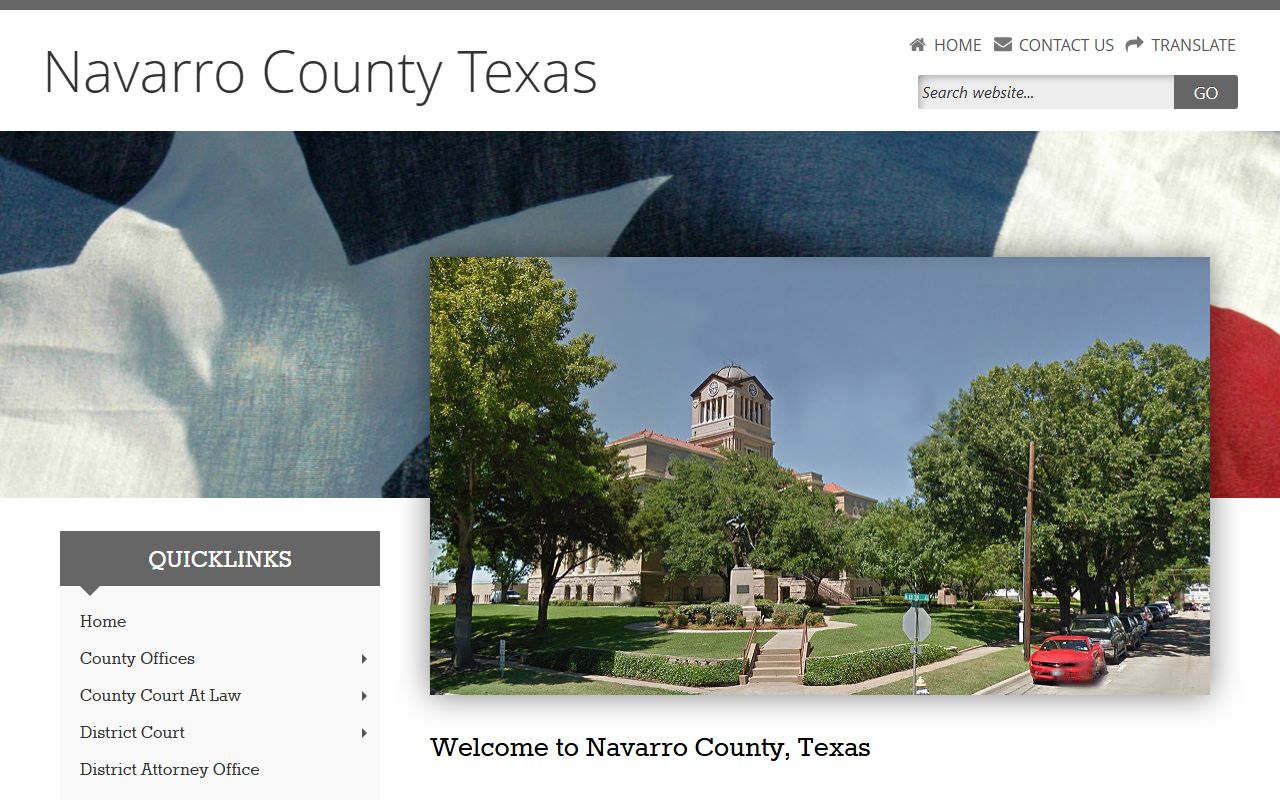 Navarro County official website for local records and unclaimed property resources