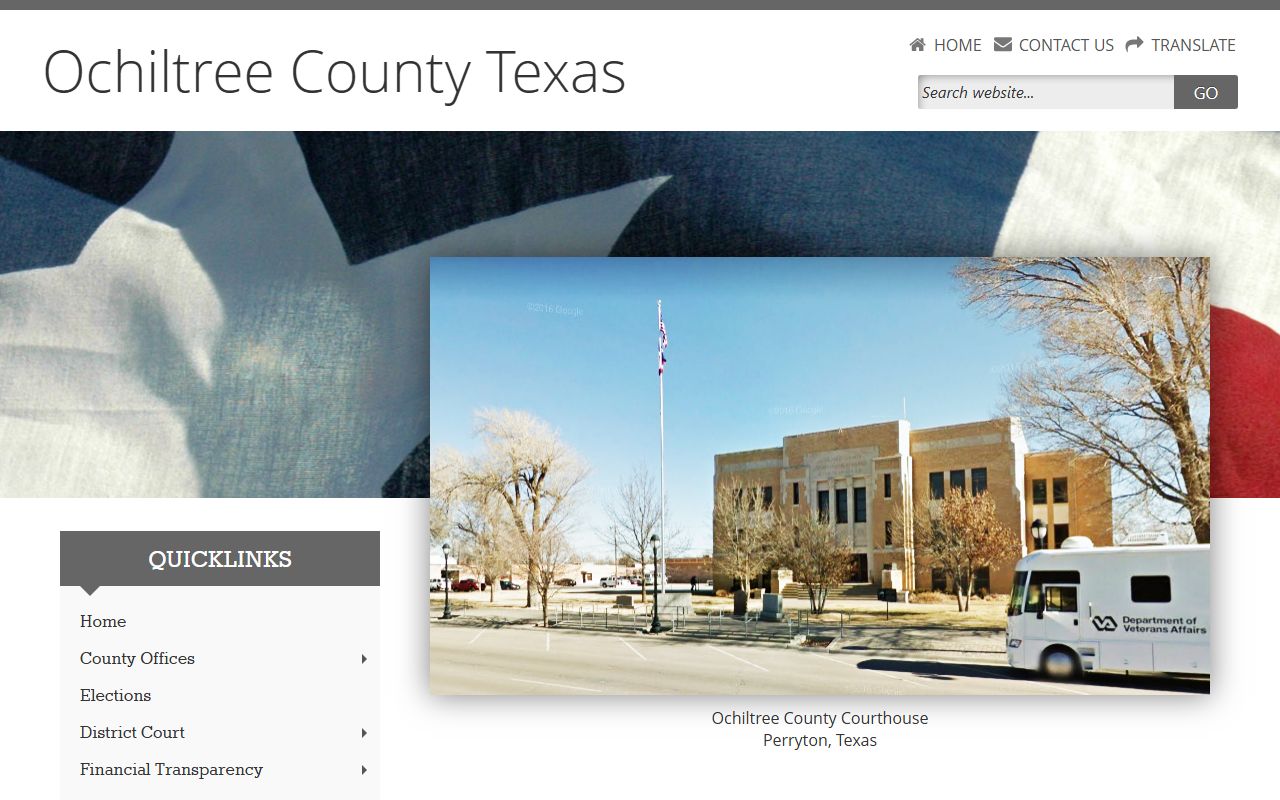 Ochiltree County official website for local records and unclaimed money resources