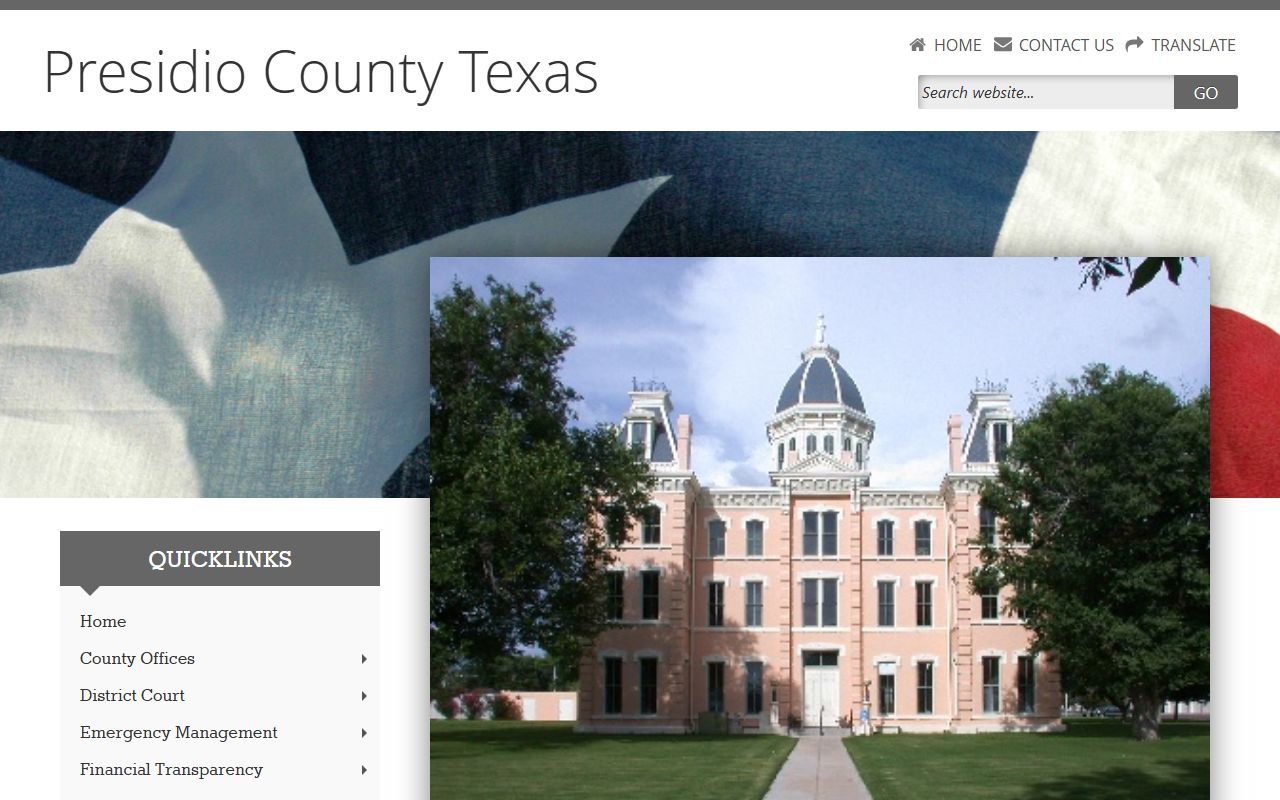 Presidio County official website for local records and unclaimed property resources