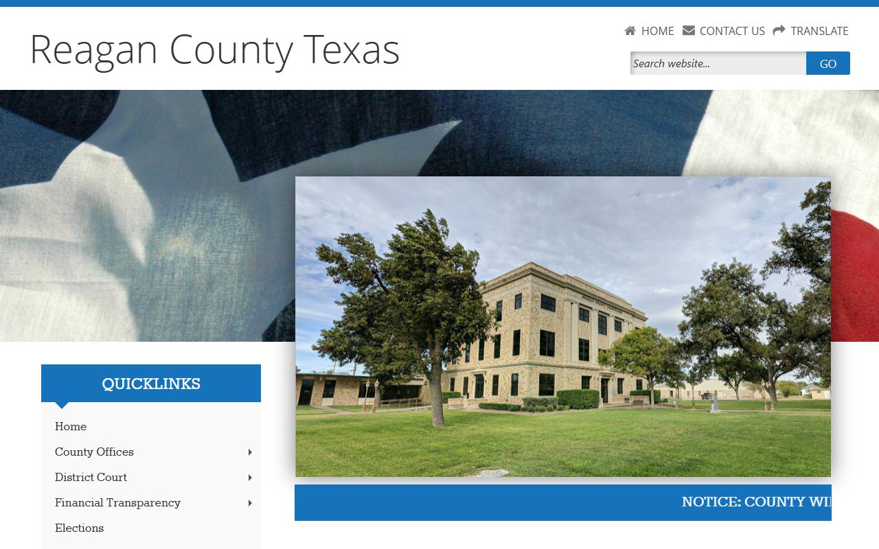 Reagan County official website for local records and unclaimed property resources