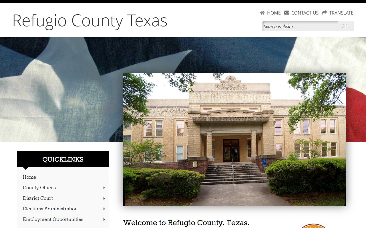 Refugio County official website for local records and unclaimed property resources