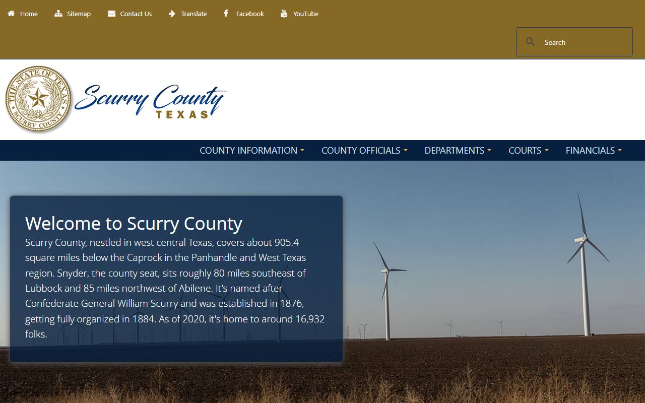 Scurry County official website for local records and unclaimed property resources