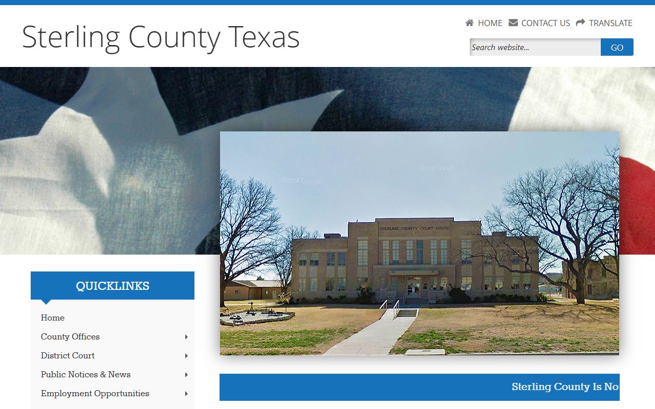Sterling County official website for local records and unclaimed property resources