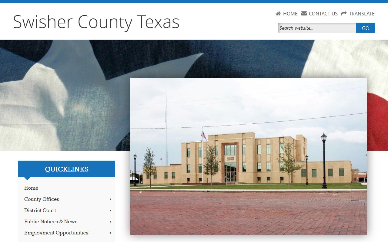 Swisher County official website for local records and unclaimed property resources