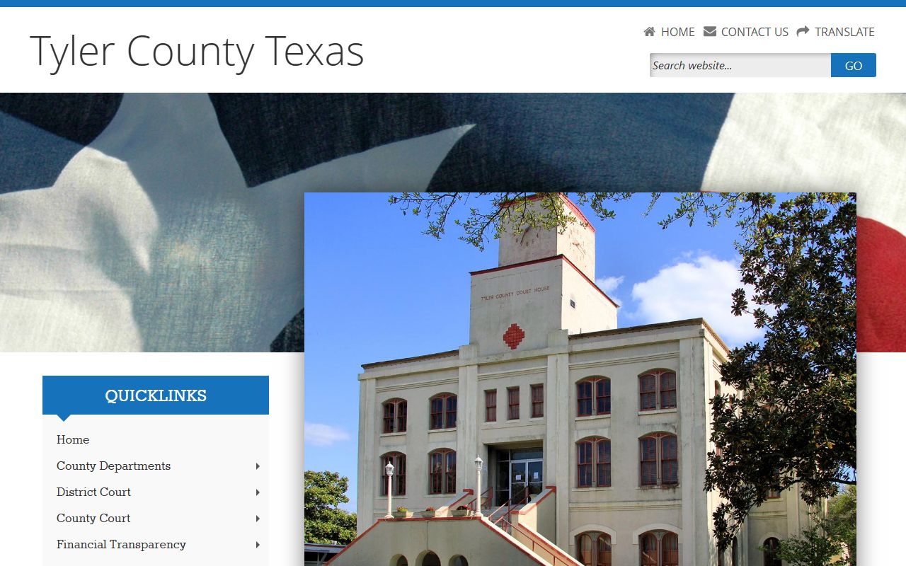Tyler County official website for county offices and local records