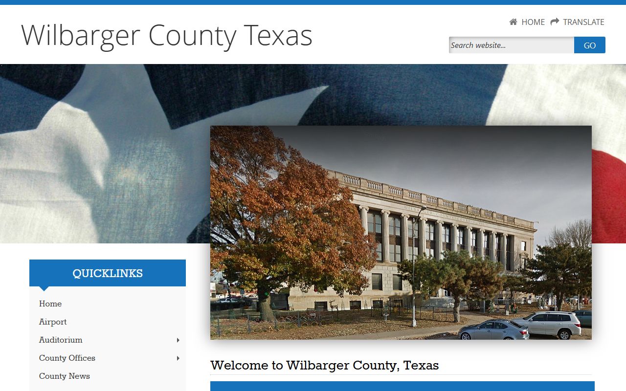 Wilbarger County official website for county office contacts and records