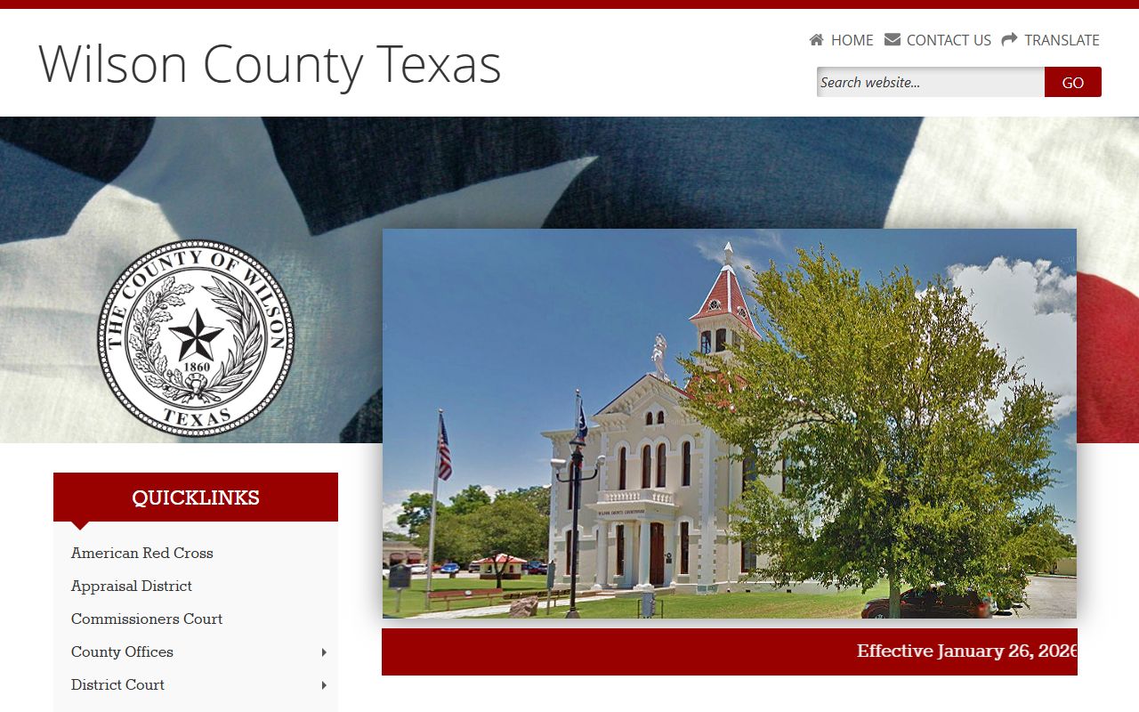 Wilson County official website for county office contacts and records