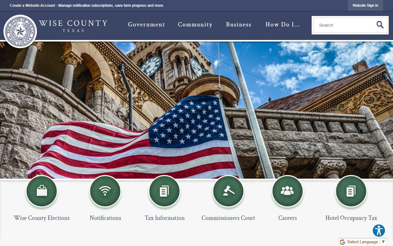 Wise County official website for county office contacts and records