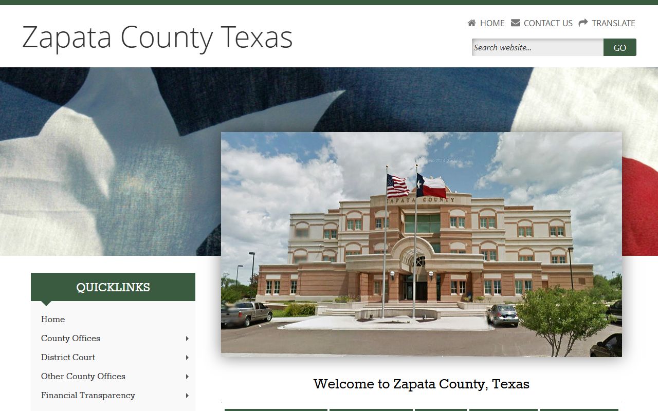 Zapata County official website for county office contacts and local records